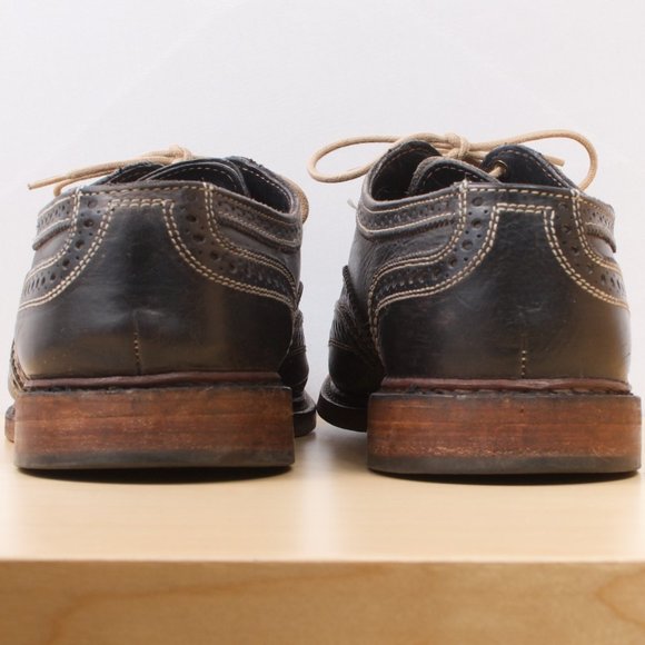 [SOLD] Allen Edmonds Neumok 🇺🇸 Wingtip Brogue Oxford 9.5EEE Chocolate Brown - Picture 4 of 8